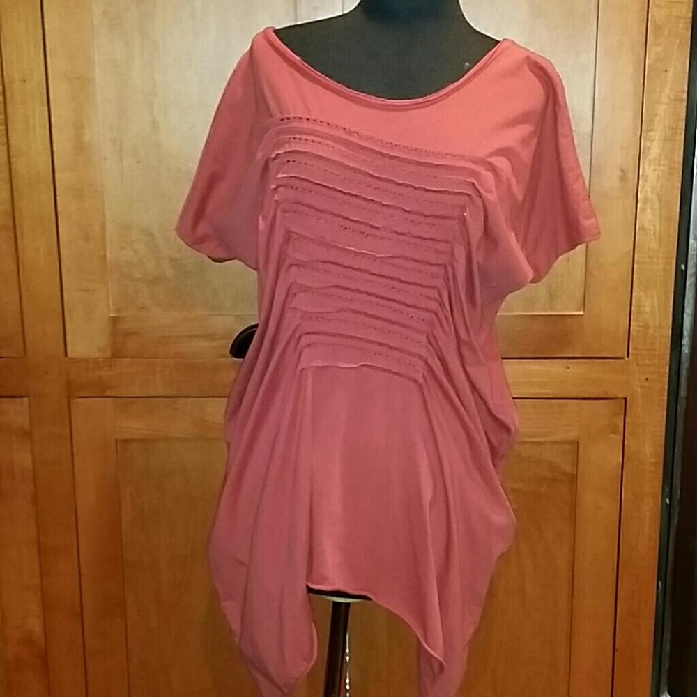 Monoreno Knit Blouse Rust Orange Medium